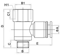 PHF-G, Pneumatic Fittings with BSPP thread, Air Fittings, one touch tube fittings, Pneumatic Fitting, Nickel Plated Brass Push in Fittings